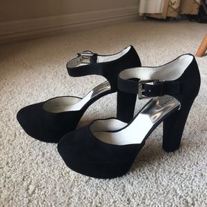 Black Michael Kors platform heels